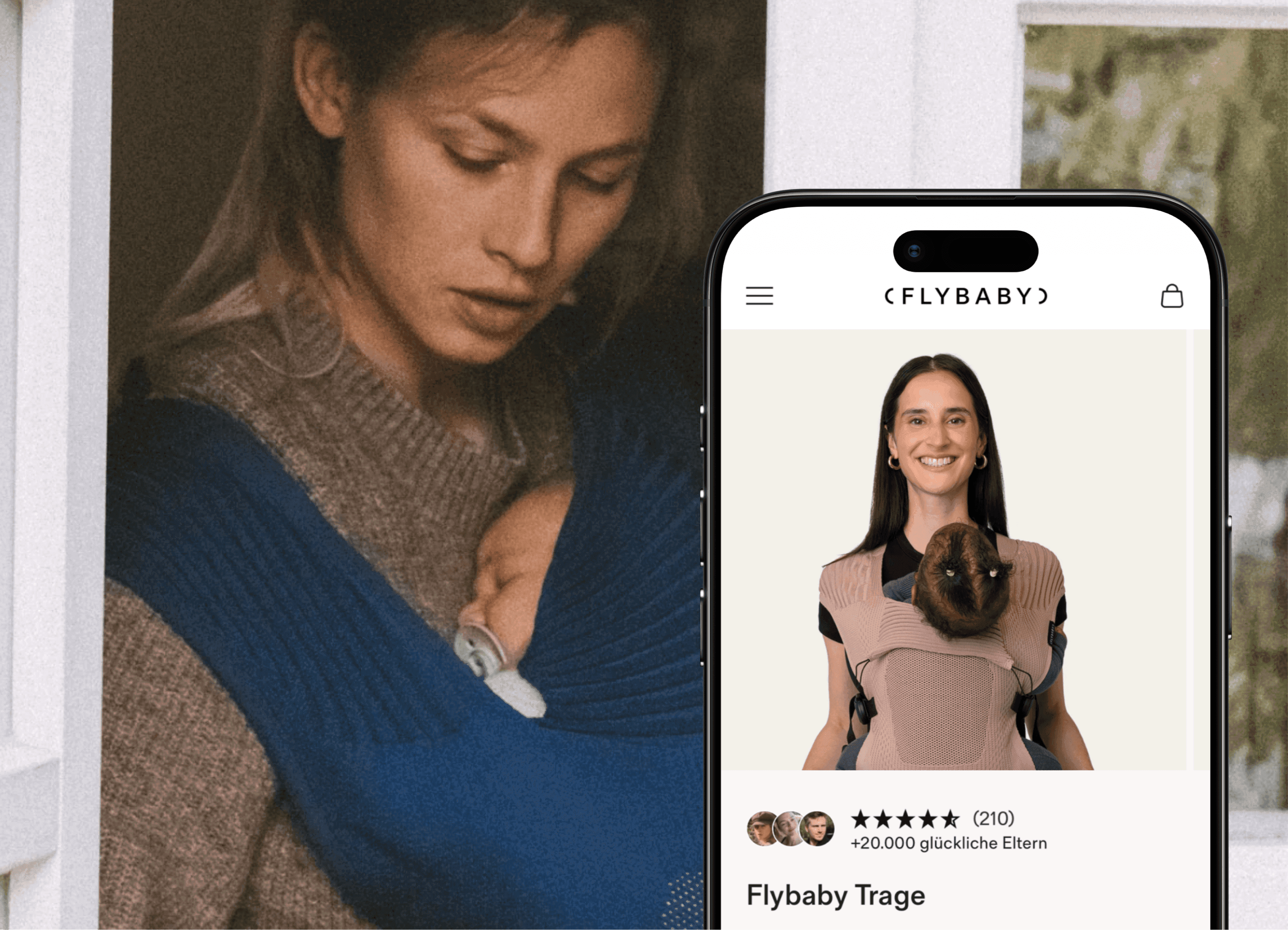 Flybaby Shopify-Plus-Shop auf dem Smartphone