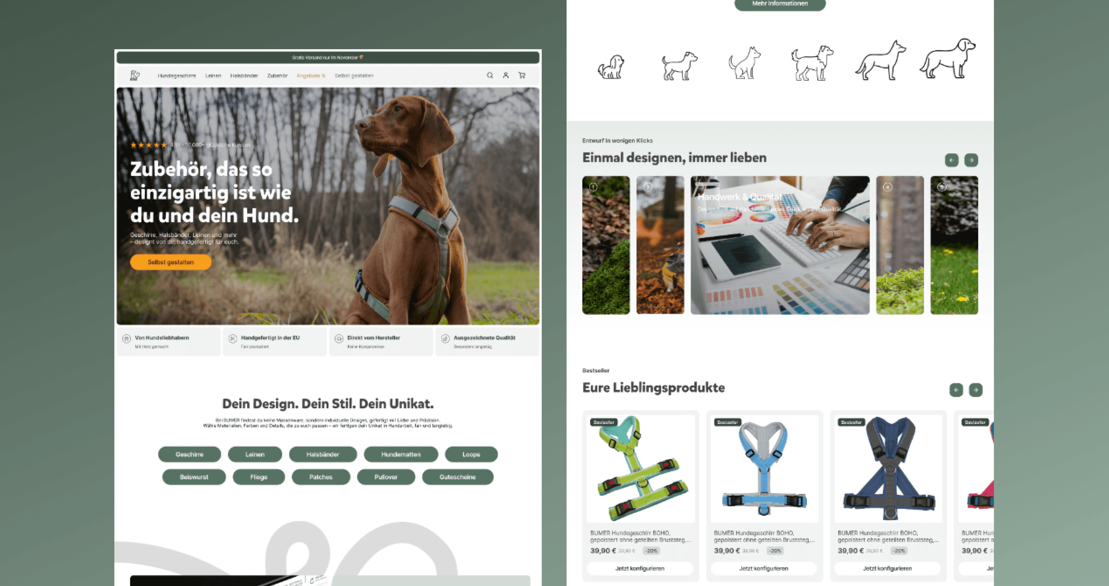 BUMER shop: homepage and bestsellers in the new design