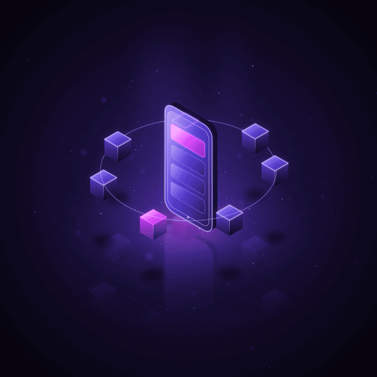 App Development – abstrakte 3D-Visualisierung