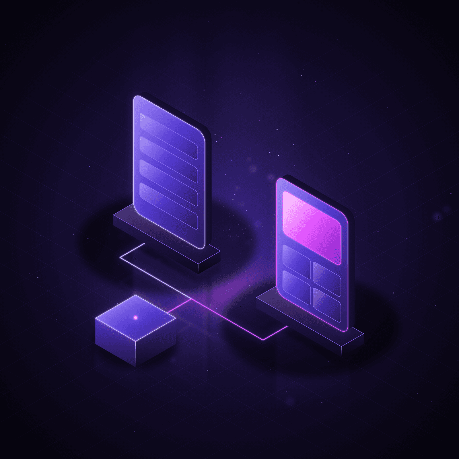 A/B Testing – abstrakte 3D-Visualisierung