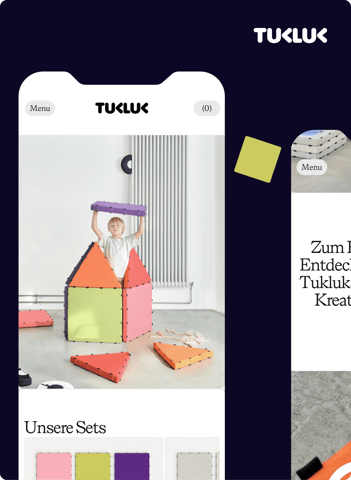 Tukluk Online-Shop auf dem Smartphone